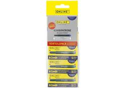 Inktpatroon Online Kombi blauw blister à 5 doosjes à 5 stuks
