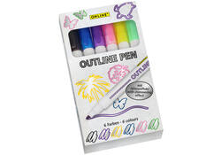 Viltstift Online Outline assorti doos à 6 stuks