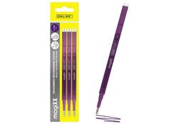 Gelschrijvervulling Online Magixx 0.7mm violet blister à 3 stuks
