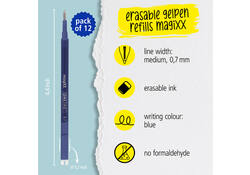 Gelschrijvervulling Online Magixx 0.7mm blauw doos à 12 stuks