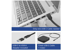 Dockingstation ACT USB-C Dual Monitor met Power Delivery