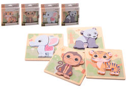 Jouéco The Wildies Family puzzel 4 ass