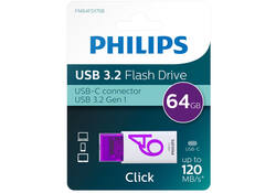 USB Stick Philips Click USB-C 64GB Magic Purple