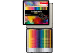 Kleurpotloden STABILO CarbOthello kalkpastel assorti blik à 24 stuks