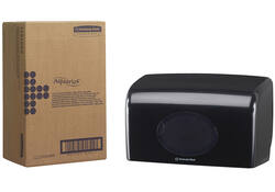 Toiletpapierdispenser Aquarius duo voor kleine rollen zwart 7191