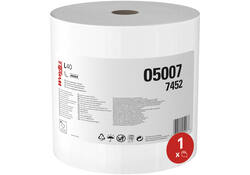 Poetsrol WypAll L40 PowerClean 1-laags 31,5cmx232m 750vel wit 7452