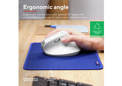 Muis Trust ergonomisch BAYO II draadloos wit