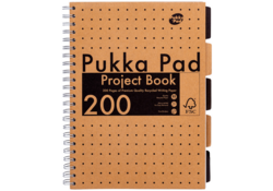 Projectboek Pukka Kraft A4 lijn 5-tabs 200 pagina's 80gr