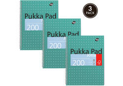 Collegeblok Pukka Jotta A4 lijn 4-gaats 200 pagina's 80gr groen
