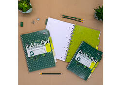 Projectboek Pukka Recycled B5 lijn 4-tabs 200 pagina's 80gr groen