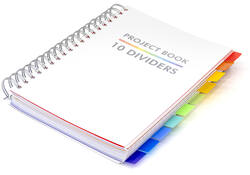 Projectboek Pukka White B5 lijn 10-tabs 400 pagina's 80gr