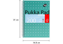 Notitieboek Pukka Jotta A5 lijn 200 pagina's 80gr groen