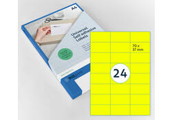 Etiket Rillprint 70x37mm fluorgeel 2400 etiketten