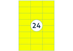Etiket Rillprint 70x37mm fluorgeel 2400 etiketten