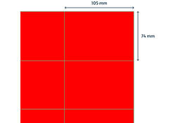 Etiket Rillprint 105x74mm fluorrood 800 etiketten