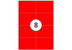 Etiket Rillprint 105x74mm fluorrood 800 etiketten