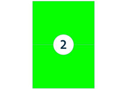 Etiket Rillprint 210x148mm fluorgroen 200 etiketten
