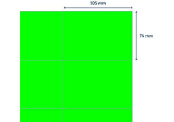 Etiket Rillprint 105x74mm fluorgroen 800 etiketten