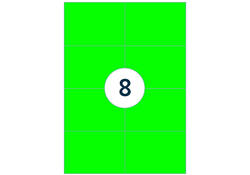 Etiket Rillprint 105x74mm fluorgroen 800 etiketten
