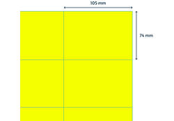 Etiket Rillprint 105x74mm fluorgeel 800 etiketten