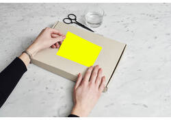Etiket Rillprint 105x74mm fluorgeel 800 etiketten