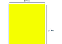 Etiket Rillprint 210x297mm fluorgeel 100 etiketten