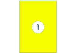 Etiket Rillprint 210x297mm fluorgeel 100 etiketten