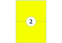 Etiket Rillprint 210x148mm fluorgeel 200 etiketten