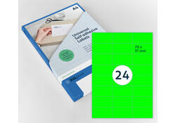 Etiket Rillprint 70x37mm fluorgroen 2400 etiketten