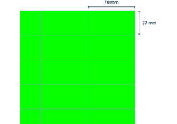 Etiket Rillprint 70x37mm fluorgroen 2400 etiketten