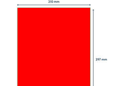 Etiket Rillprint 210x297mm fluorrood 100 etiketten