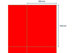 Etiket Rillprint 105x148mm fluorrood 400 etiketten
