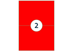 Etiket Rillprint 210x148mm fluorrood 200 etiketten