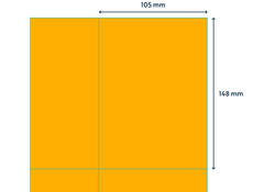 Etiket Rillprint 105x148mm fluororanje 400 etiketten