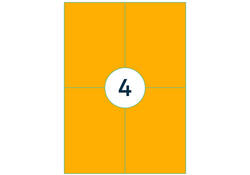 Etiket Rillprint 105x148mm fluororanje 400 etiketten