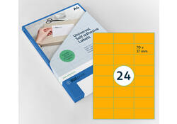 Etiket Rillprint 70x37mm fluororanje 2400 etiketten