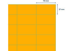 Etiket Rillprint 70x37mm fluororanje 2400 etiketten