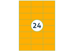 Etiket Rillprint 70x37mm fluororanje 2400 etiketten