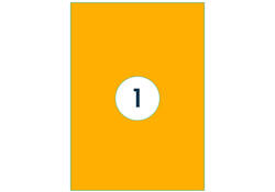 Etiket Rillprint 210x297mm fluororanje 100 etiketten