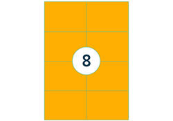 Etiket Rillprint 105x74mm fluororanje 800 etiketten