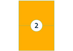 Etiket Rillprint 210x148mm fluororanje 200 etiketten