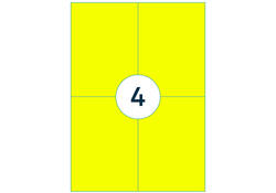 Etiket Rillprint 105x148mm fluorgeel 400 etiketten