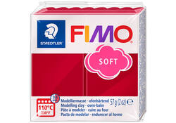 Boetseerklei Fimo soft 57 gram kersrood