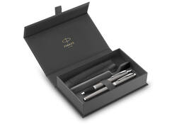 Balpen en vulpen Parker IM met etui stainless steel CT medium 3 stuks