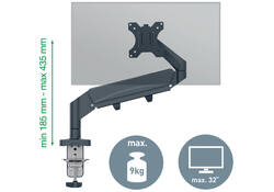 Monitorarm Leitz Ergo ruimtebesparend enkele monitorarm