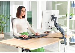Monitorarm Leitz Ergo ruimtebesparend enkele monitorarm