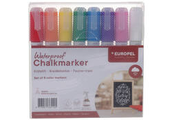 Krijtstift Europel watervast 3-6mm assorti etui 8 stuks