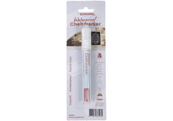 Krijtstift Europel watervast 3-6mm wit blister 1 stuk