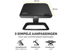 Laptopstandaard Fellowes Hana LT zwart