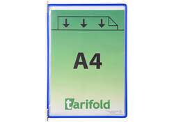 Zichtpaneel Tarifold A4 verticaal blauw 10 stuks